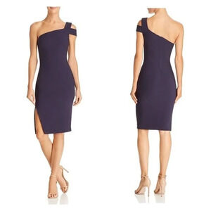 NWT likely packard one shoulder dress Women’s size 2 Navy Blue